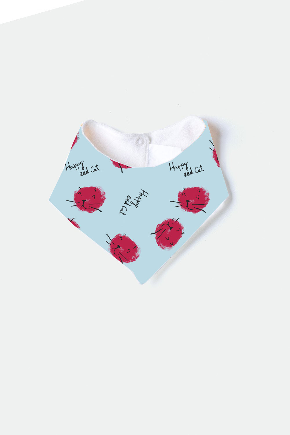Bandana algodón orgánico cats celeste
