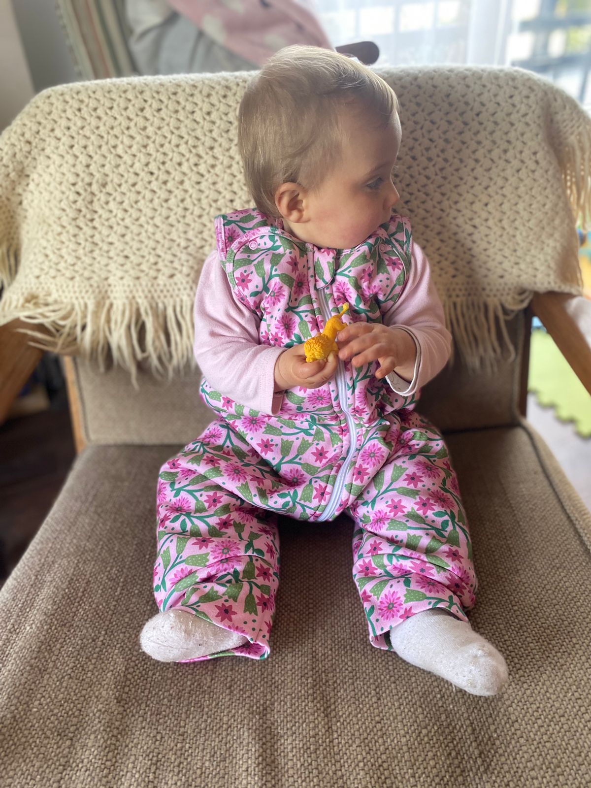 Saco de dormir algodón copihue en flor - 12 a 36 meses - tog 2.5