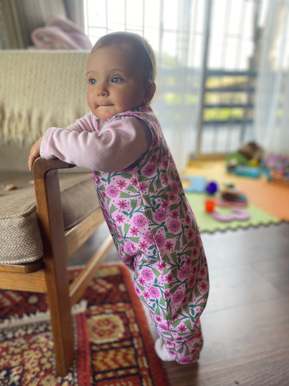 Saco de dormir franela copihue en flor - 12 a 36 meses - tog 1.5