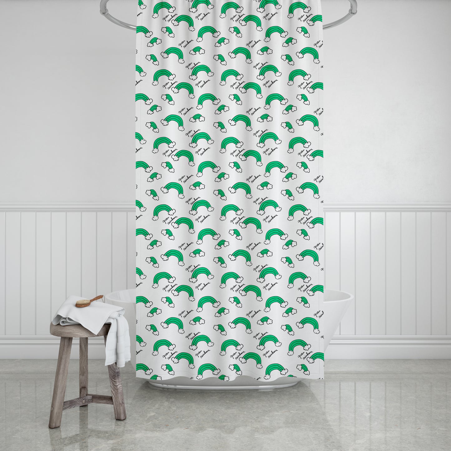 Eco Friendly Cortina de baño arcoiris