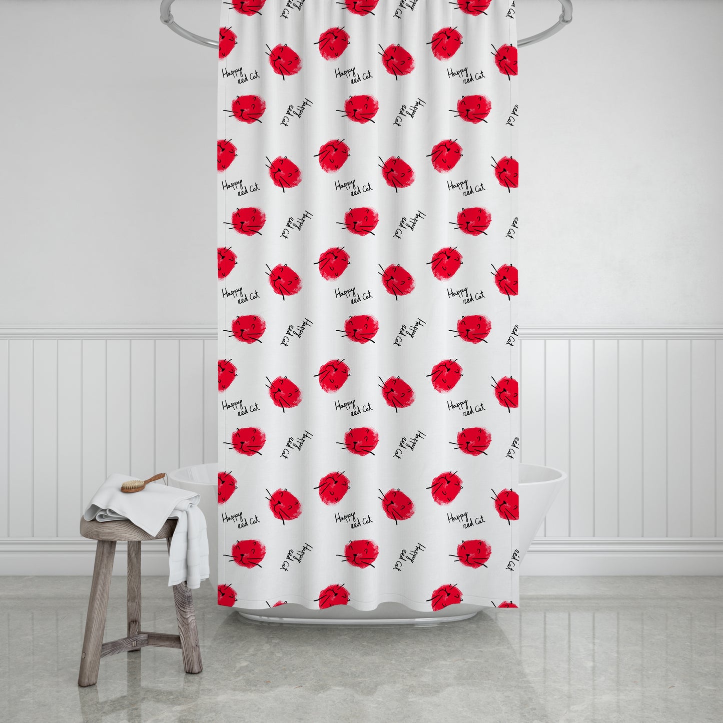 Eco Friendly Cortina de baño cats