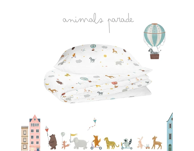 blu blu & co Set de Cuna Colecho "Animals Parade" marca olivia y sam