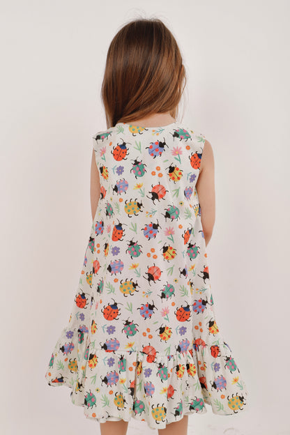 Vestido Expansible Trapecio – Estampado Chinitas 🐞✨