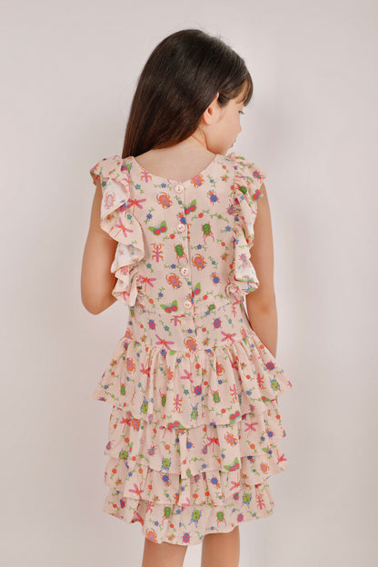 Vestido Expansible de Vuelitos – Estampado Insectos 🦋✨