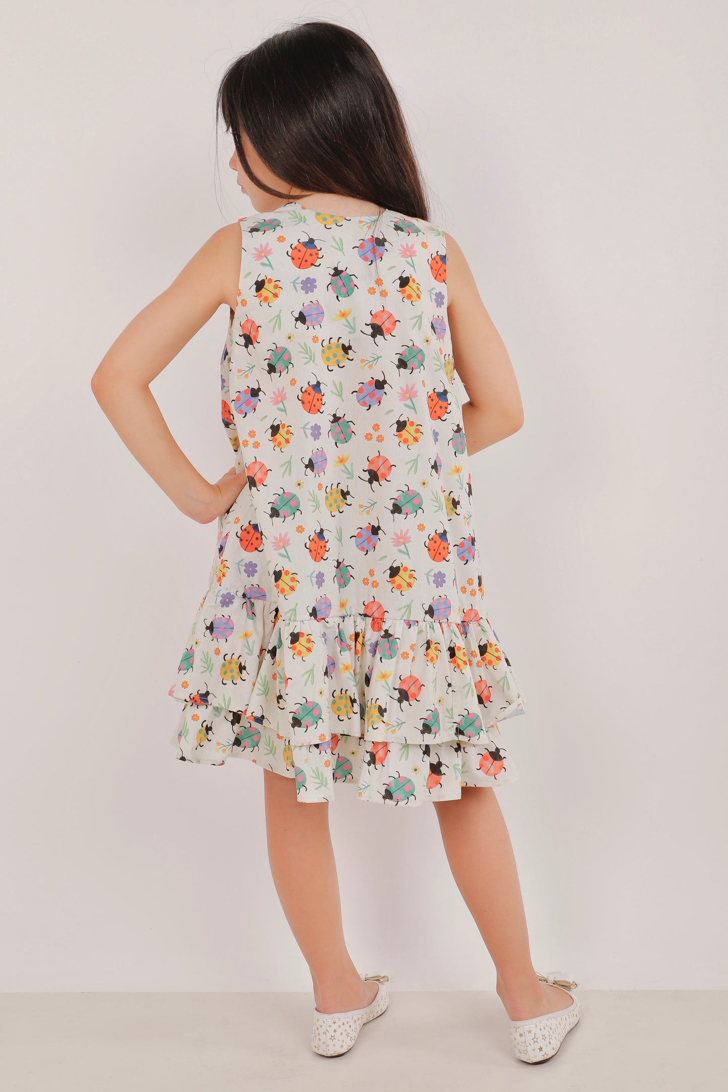 Vestido Expansible Trapecio – Estampado Chinitas 🐞✨