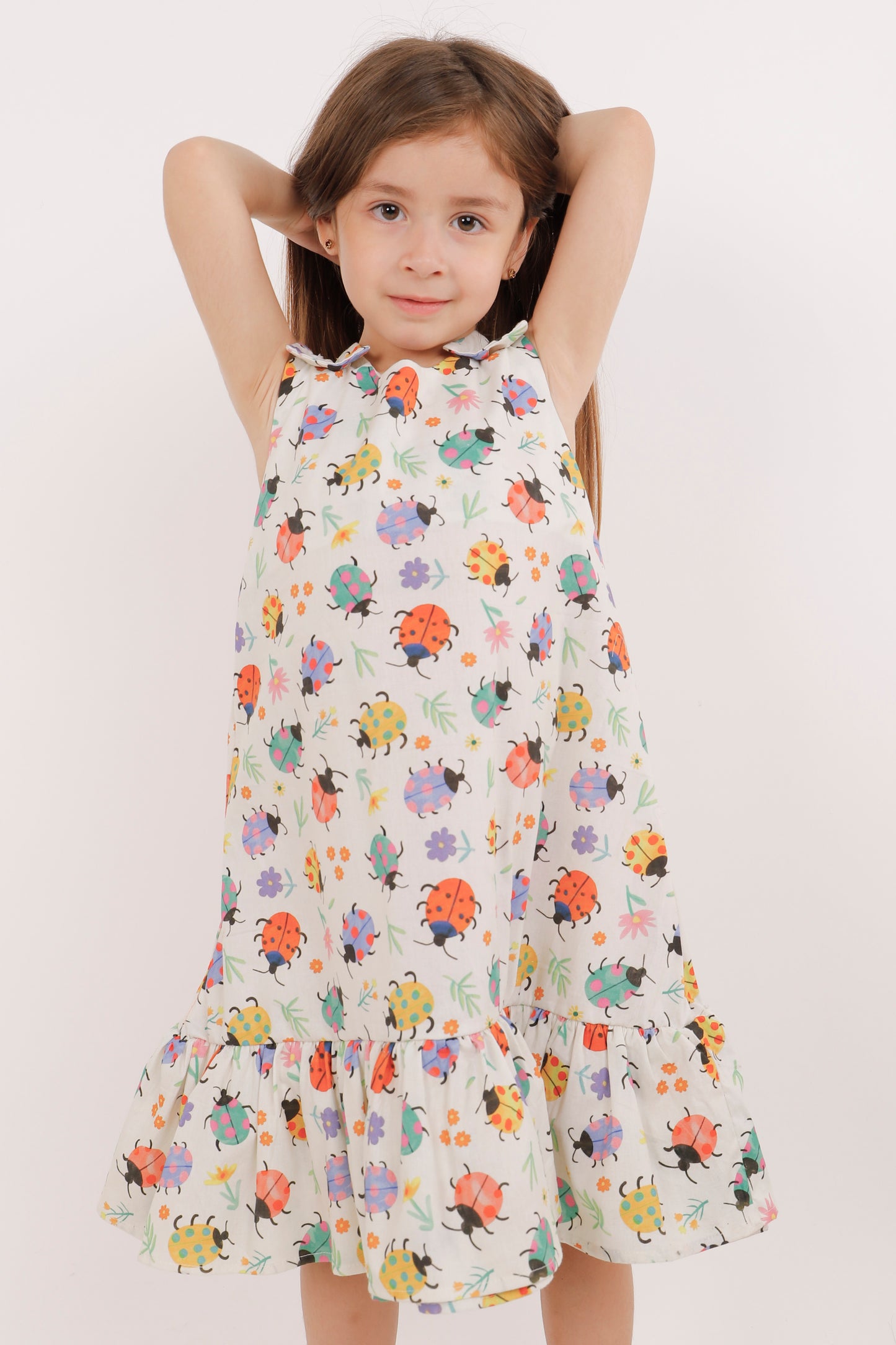 Vestido Expansible Trapecio – Estampado Chinitas 🐞✨