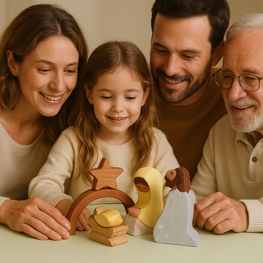 blu blu & co pesebre de madera