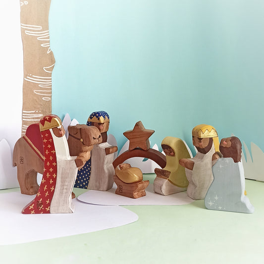 Pesebre de madera: El susurro de Belén