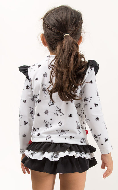 Eco Friendly HEARTS-PRINT RASHGUARD (1492334510155)